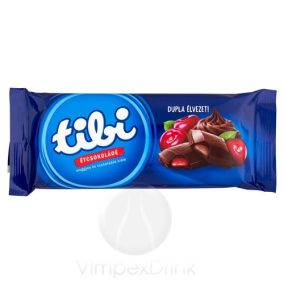Tibi étcsokoládé 90g meggyes-csokoládé krémmel